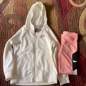 Nike Girls small Hoodie and leggings